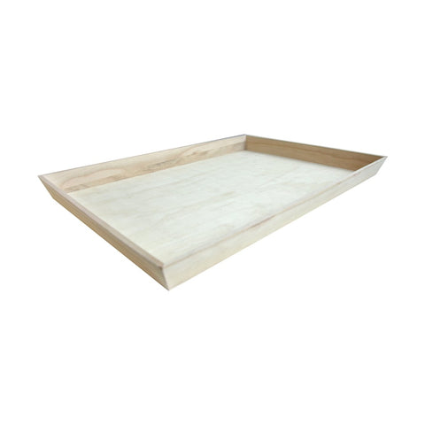 Packnwood NOAH54 Heavy Duty Wooden Tray Top:L:22.7in W:15.7in Bottom:L:21.9in W:14.4in H:2.75in - iFoodservice Online