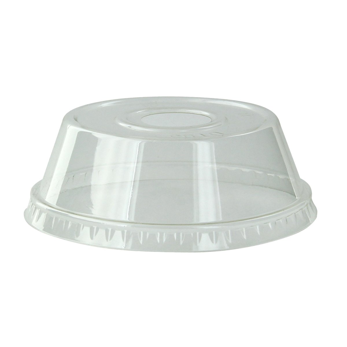 Packnwood PET Dome Lid with Hole D:3.93in H:1.57in - iFoodservice Online