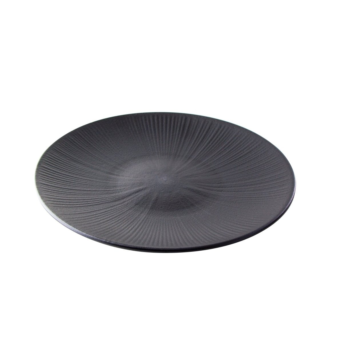 Packnwood Phoenix" Reusable recycled black plate D:10.2in H:1.2in - iFoodservice Online