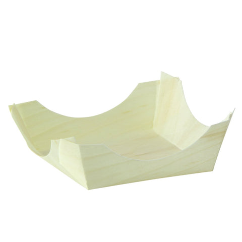 Packnwood PIN UP Wooden Square Plate 2oz L:3.15in W:3.15in H:0.6in - iFoodservice Online