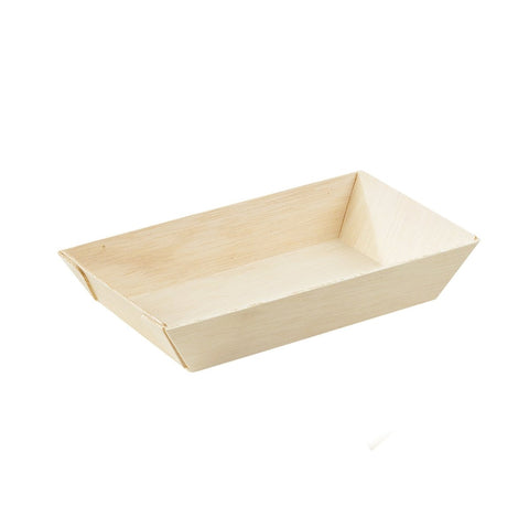 Packnwood Rectangular "Samurai" Wooden Dish 10oz L:6in W:3.3in H:1.1in - iFoodservice Online