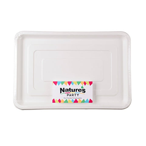 Packnwood Rectangular sugarcane fibre catering tray L:17.91in W:12.01in - iFoodservice Online