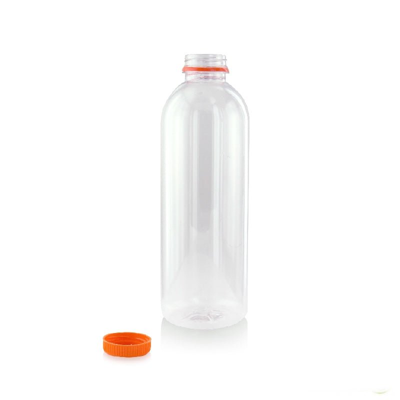Packnwood Round PET Bottle With Orange Cap 16.9oz - iFoodservice Online