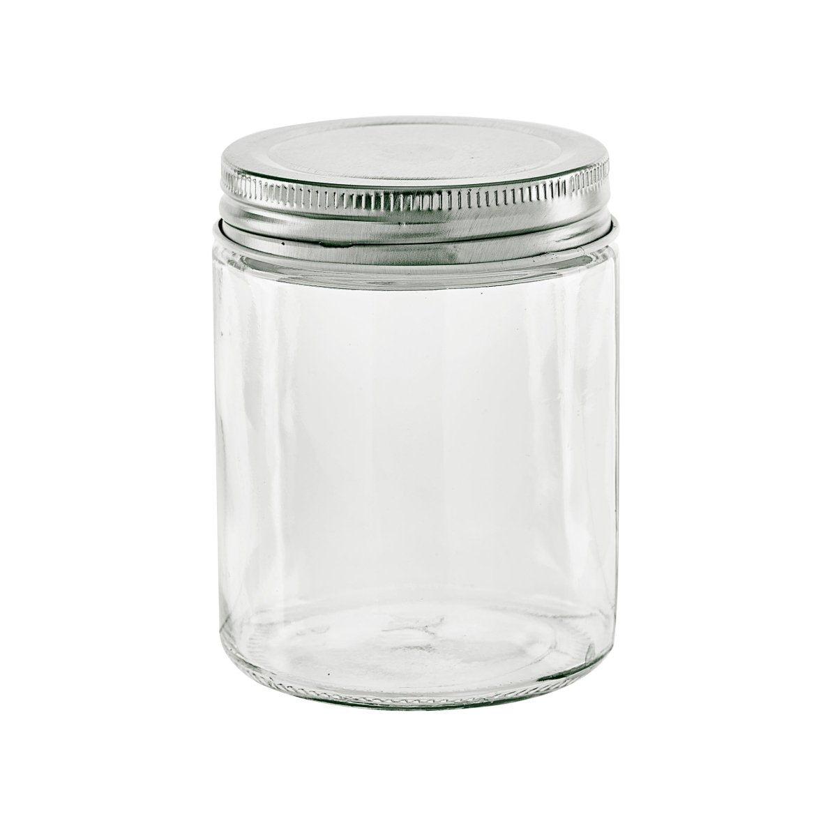 Packnwood Round reusable jar glass with aluminium cap 10oz D:2.75in W:2.87in H:3.77in - iFoodservice Online