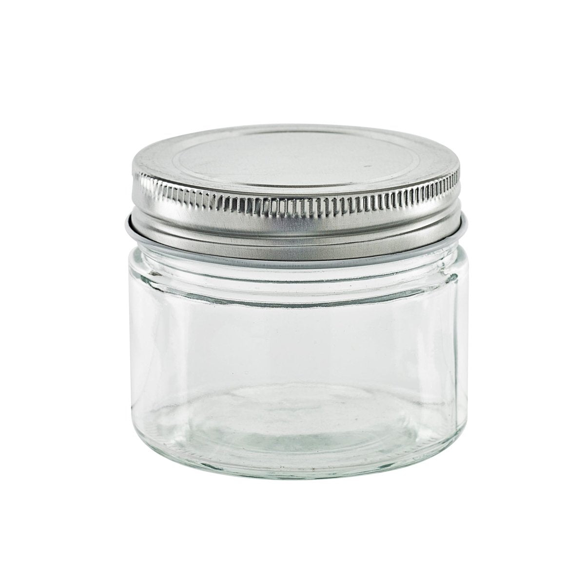 Packnwood Round reusable jar glass with aluminium cap 5.7oz D:2.75in W:2.87in H:2.44in - iFoodservice Online