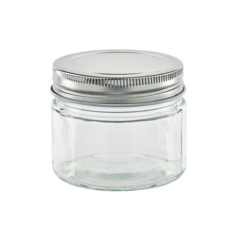 Packnwood Round reusable jar glass with aluminium cap 5.7oz D:2.75in W:2.87in H:2.44in - iFoodservice Online