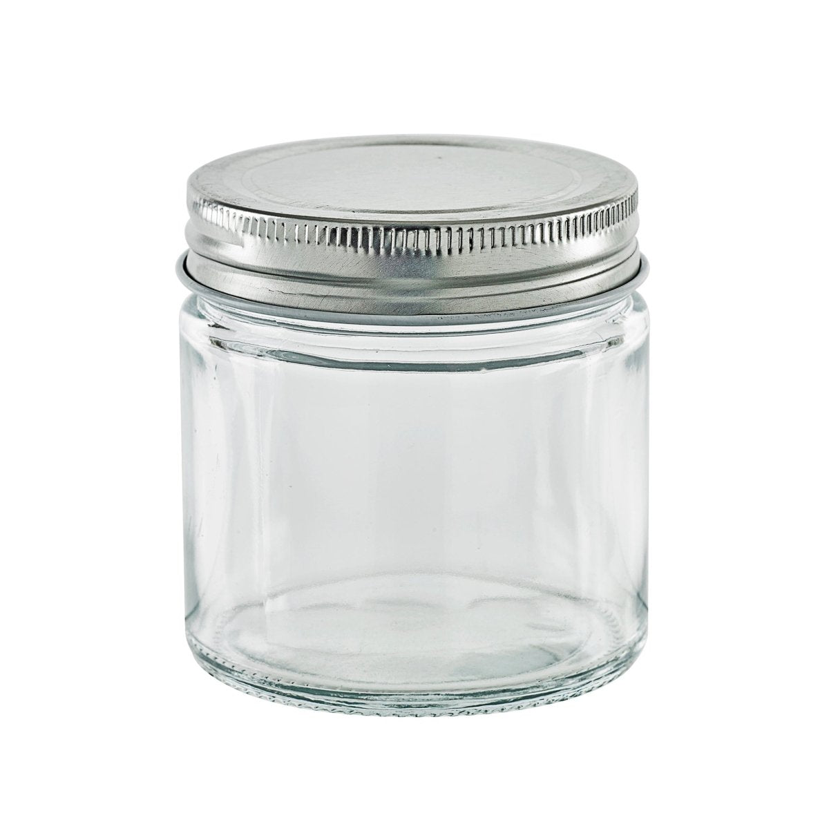 Packnwood Round reusable jar glass with aluminium cap 7.4oz D:2.75in W:2.91in H:3.03in - iFoodservice Online