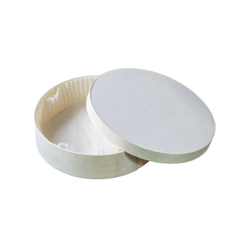 Packnwood Round Wooden Box With Greaseproof Paper For Oven Baking D:6.1in H:1.7in - iFoodservice Online