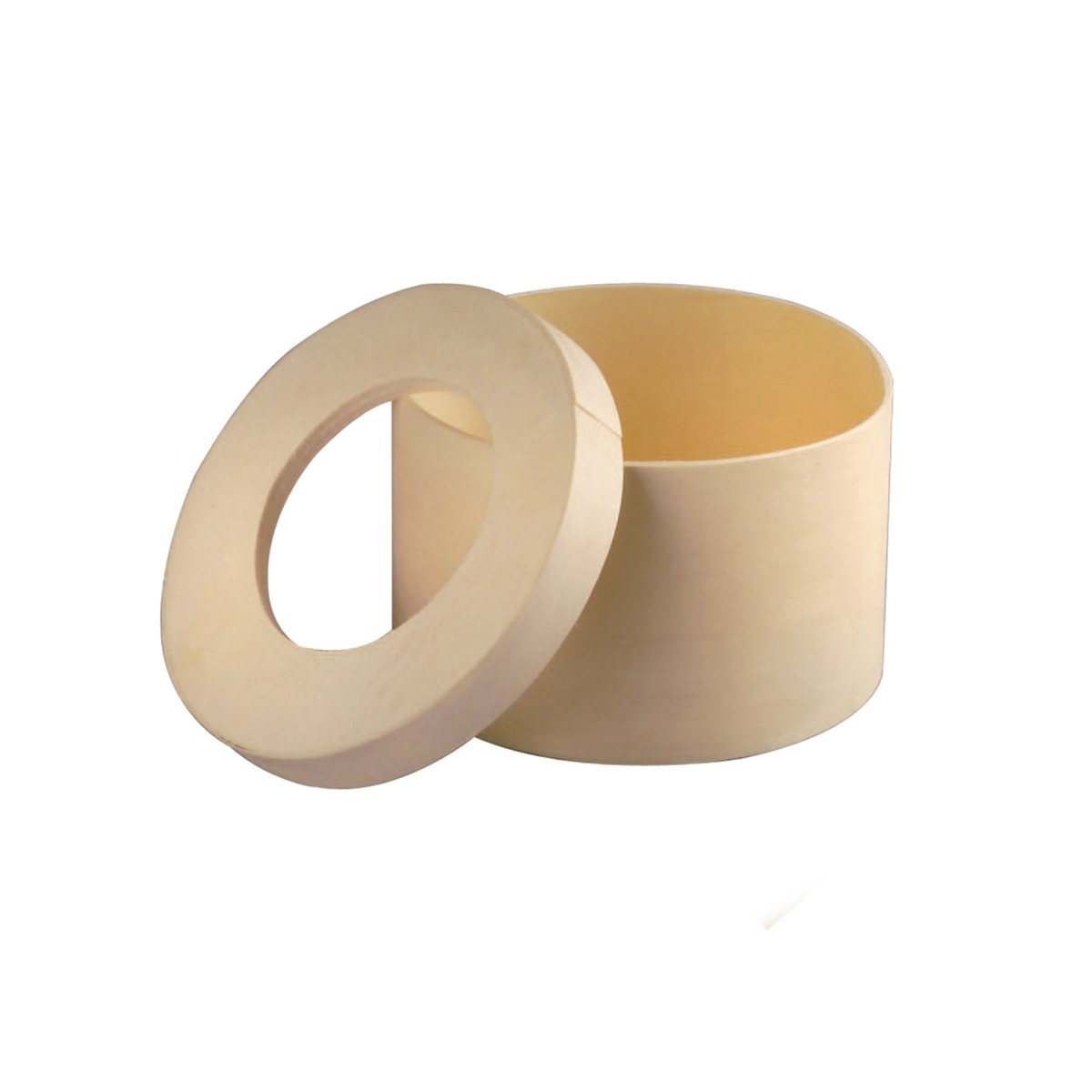 Packnwood Round Wooden Box with Window Lid 13oz D:3.7in - iFoodservice Online