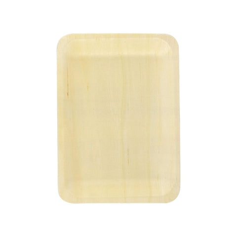 Packnwood SCANDINAVIA Rectangular Wooden Plate L:7.6in W:5.5in H:0.7in - iFoodservice Online