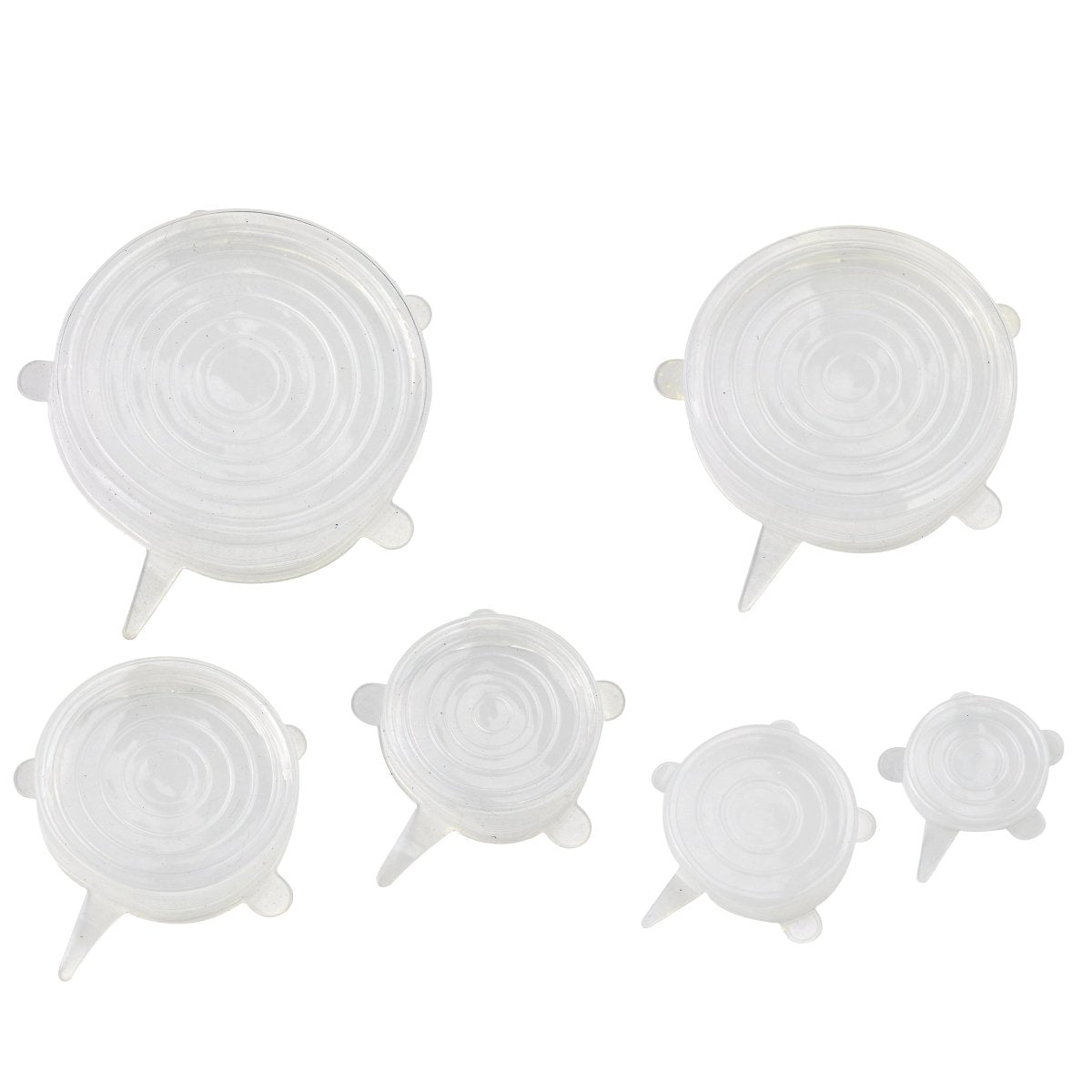 Packnwood Set 6 reusable silicone lids D:2.5in/3.5in/4.3in/5.5in/6.2in/7.7in - iFoodservice Online