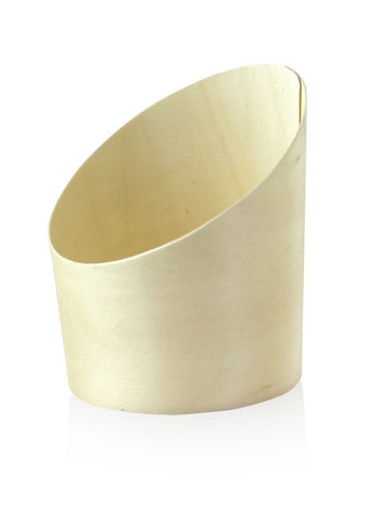 Packnwood Slanted Wood Cup 7oz D:3.1in H:3.4in - iFoodservice Online