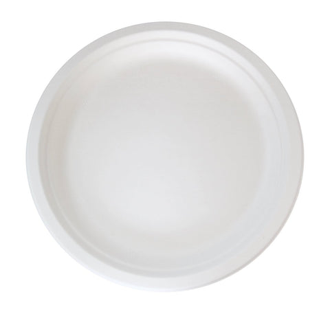 Packnwood Sugarcane White Round Plate D:10in - iFoodservice Online