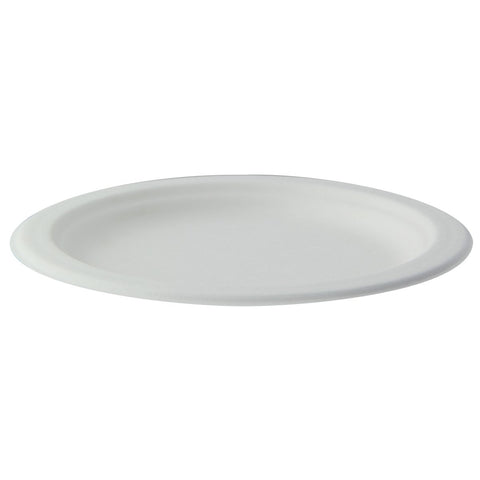 Packnwood Sugarcane White Round Plate D:6in - iFoodservice Online