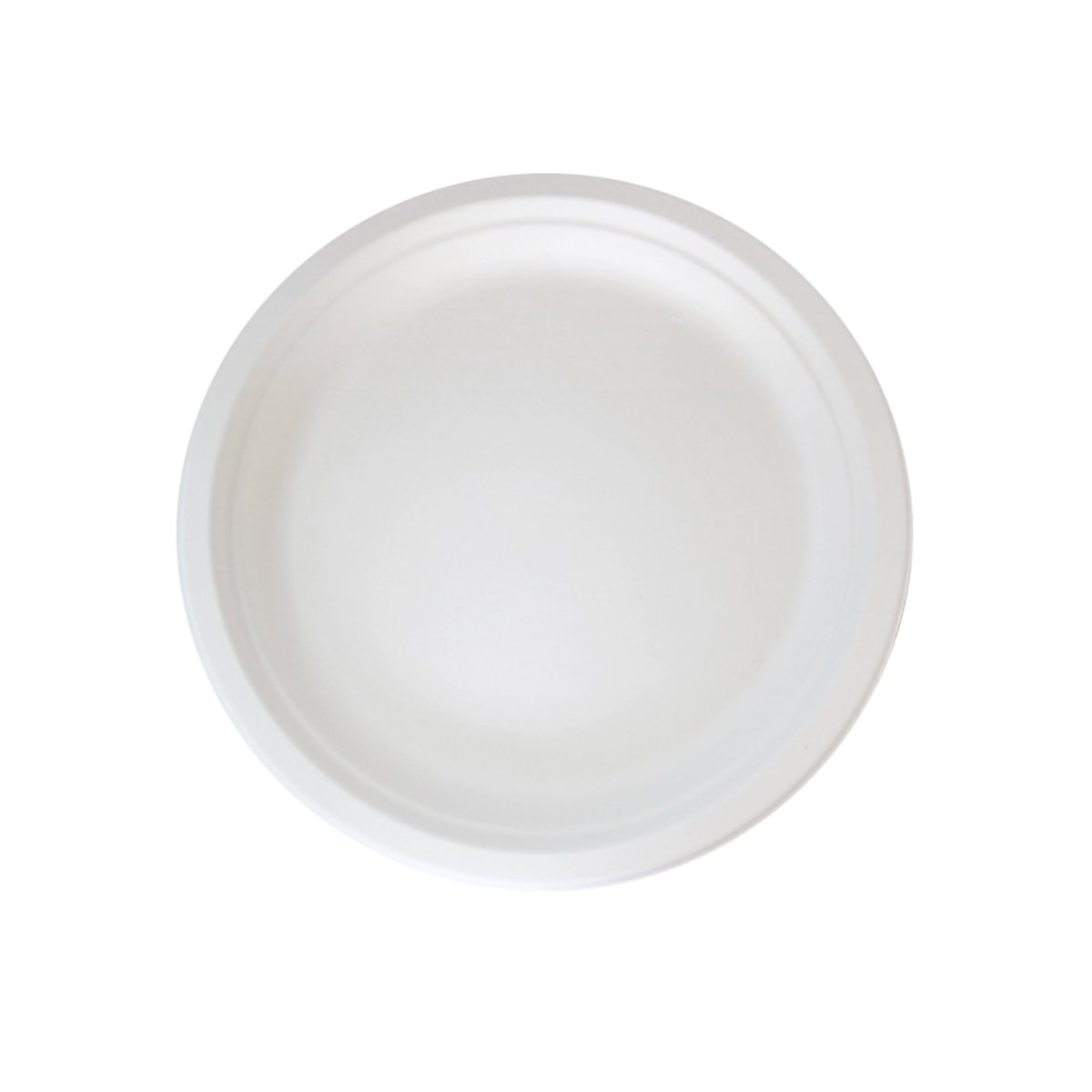 Packnwood Sugarcane White Round Plate (No added PFAs) D:7in - iFoodservice Online