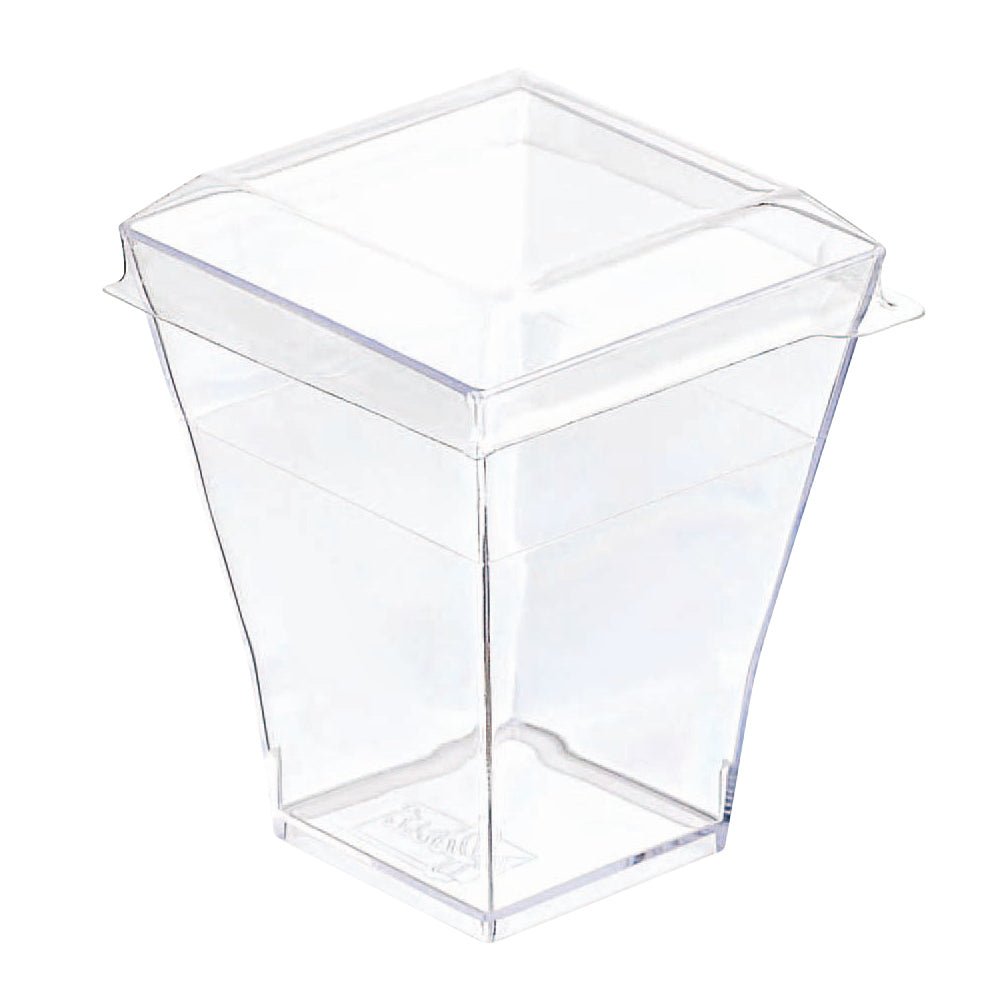 Packnwood TAIT Clear PET Lid for 209MBTAITI & 209MBTAITIB & 209MBTAITIV & 209MBTAITIN L:2.12in W:2.12in H:0.39in - iFoodservice Online