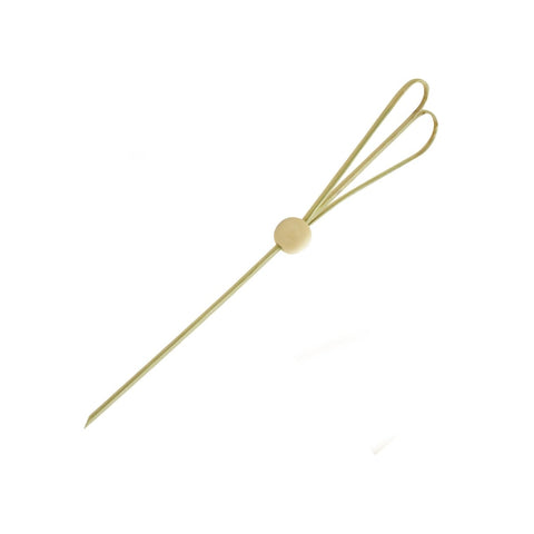 Packnwood The Heart Bamboo Pick with Ball Natural Wood Ball L:5.9in W:1.2 in - iFoodservice Online
