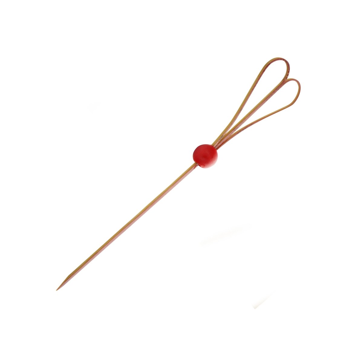 Packnwood The Heart Bamboo Pick with Ball Red Ball L:5.9in W:1.2 in - iFoodservice Online