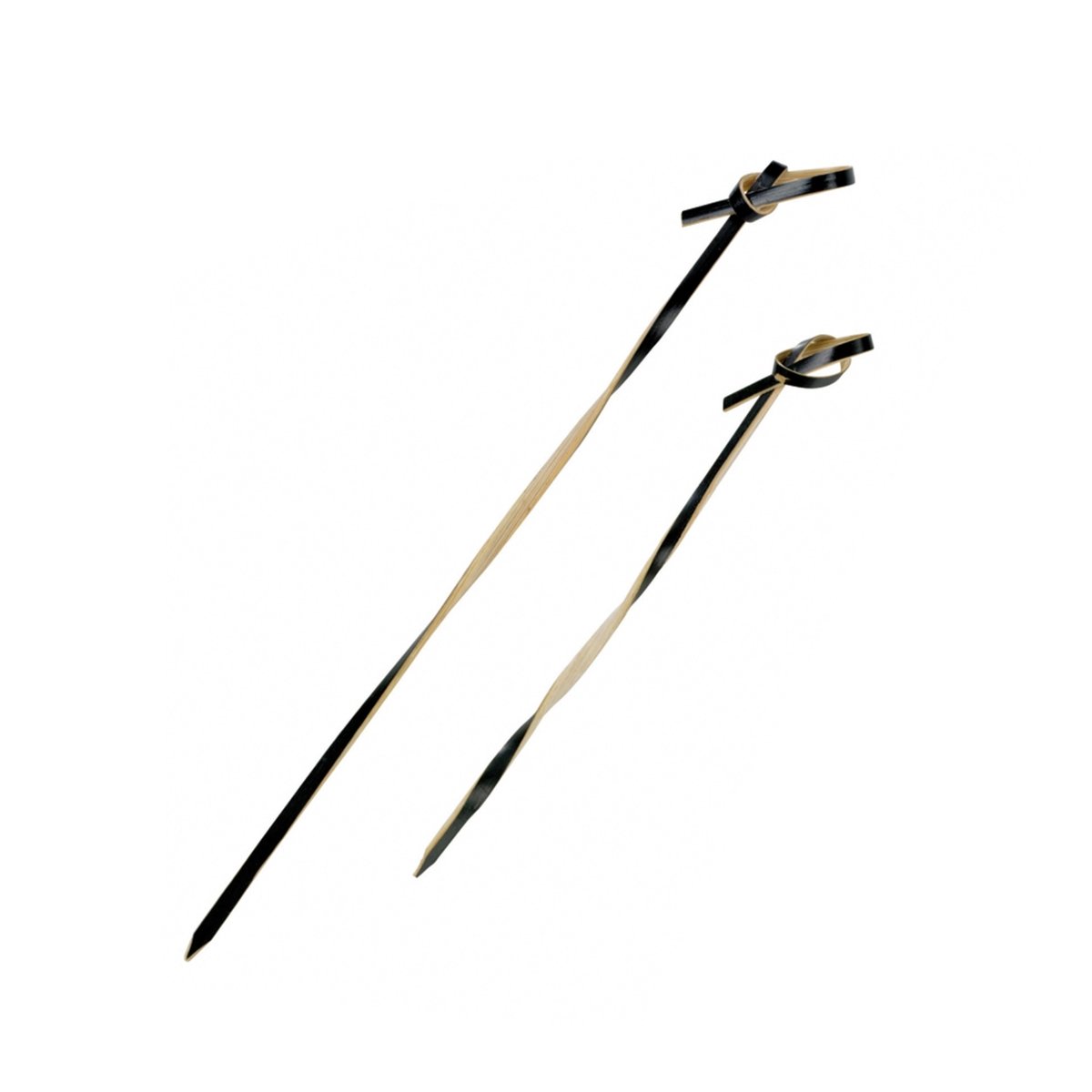 Packnwood TINGI Black Bamboo Looped Skewer with Twisted Stem L:3.9in - iFoodservice Online