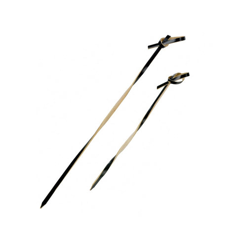 Packnwood TINGI Black Bamboo Looped Skewer with Twisted Stem L:3.9in - iFoodservice Online