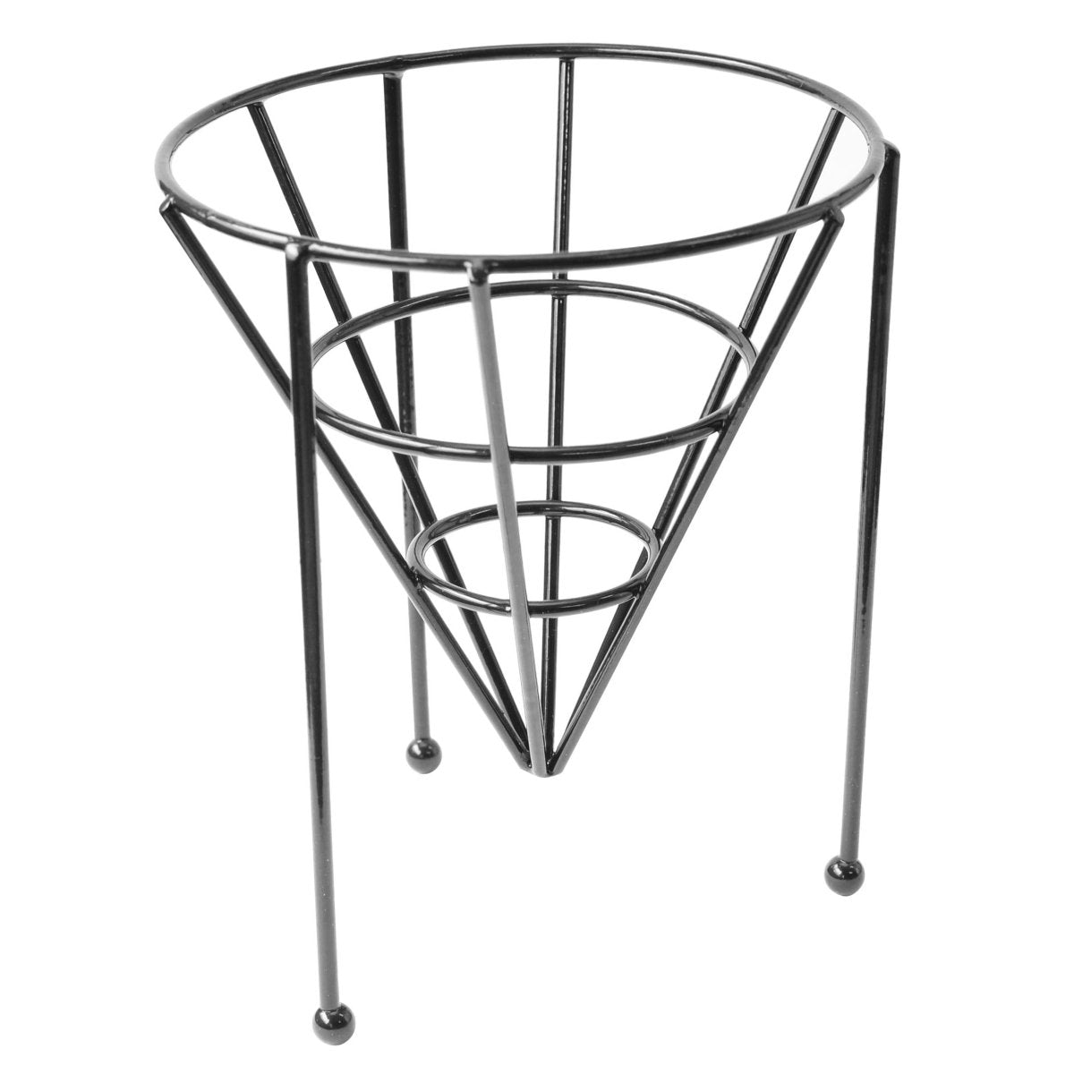 Packnwood Tripod Reusable Metal Cone Holder D:5in H:6in - iFoodservice Online