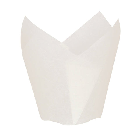 Packnwood Tulip White Silicone Baking Cup 1.25oz D:1.2in - iFoodservice Online