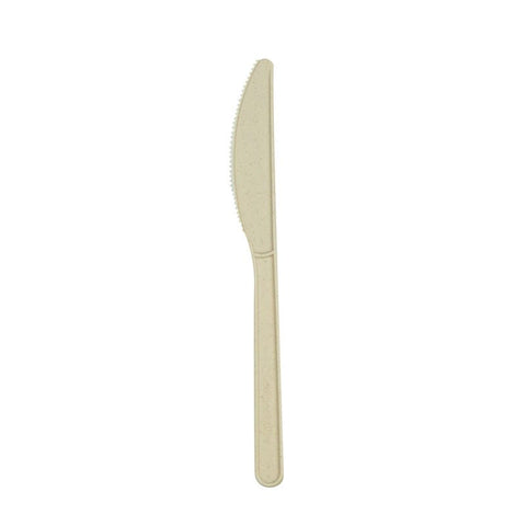 Packnwood Unwrapped Compostable & Heat Proof Corn - Bamboo Fiber Knife L:7in - iFoodservice Online