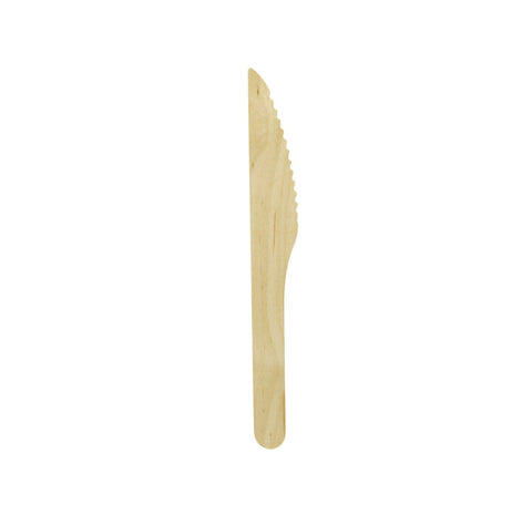 Packnwood Unwrapped Wooden Knife L:6.5in - iFoodservice Online