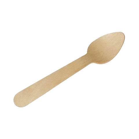 Packnwood Unwrapped Wooden Spoon L:5.5in - iFoodservice Online