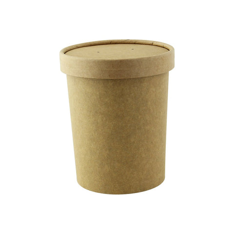 Packnwood Vented Kraft Paper Lid for 210SOUP16 & 210SOUP24 & 210SOUPK17K D:3.82in - iFoodservice Online