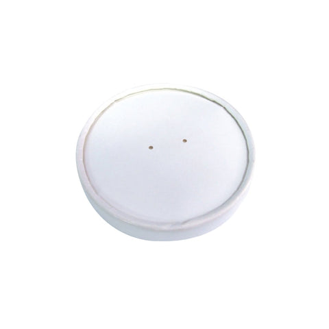 Packnwood Vented White Paper Lid for 210SOUP8 & 210SOUPK8K D:3.54in - iFoodservice Online