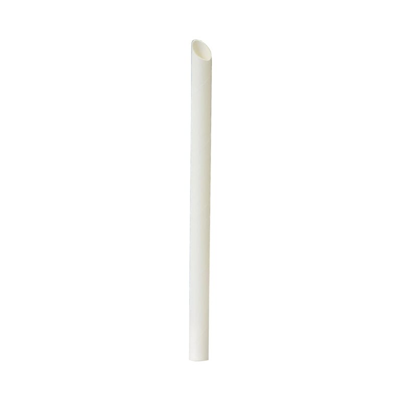 Packnwood White Beveled Straw For Bubble Tea L:0.5in H:7.9in - iFoodservice Online