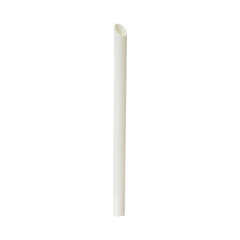 Packnwood White Beveled Straw For Bubble Tea L:0.5in H:7.9in - iFoodservice Online