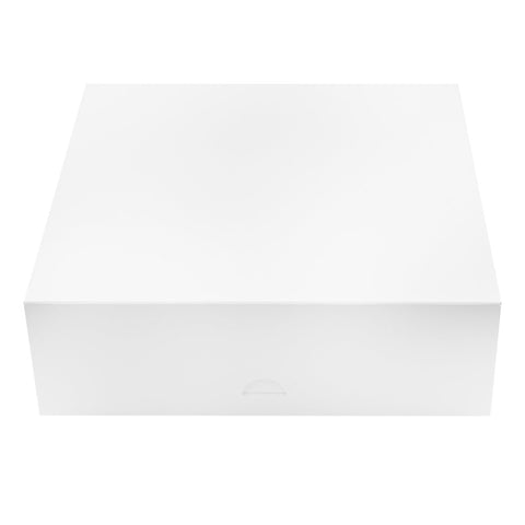 Packnwood White Cardboard Lunch Box L:11.02in W:7.87in H:2.36in - iFoodservice Online