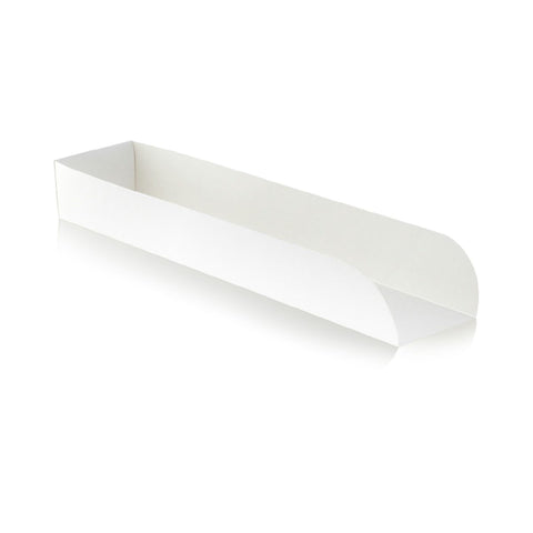 Packnwood White Hot Dog Tray L:9.75in W:2.1in L:2.1in - iFoodservice Online