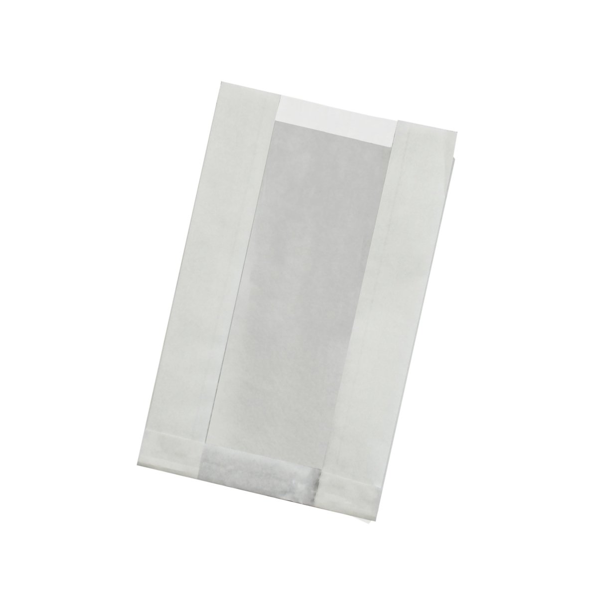 Packnwood White Kraft Bag with Window Greaseproof L:8.7in W:5.5in H:2.4in - iFoodservice Online