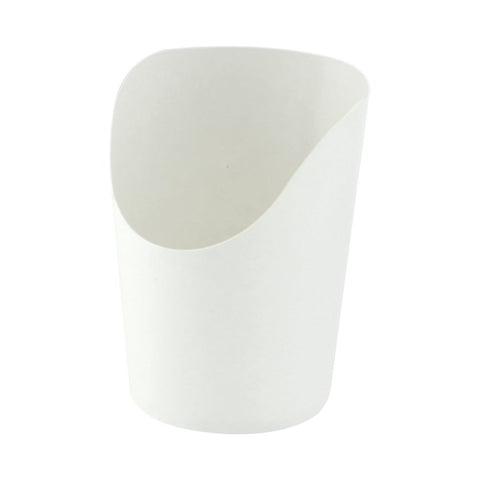 Packnwood White Kraft Wrap Cup 6oz H:3.9 x D:2.36in - iFoodservice Online