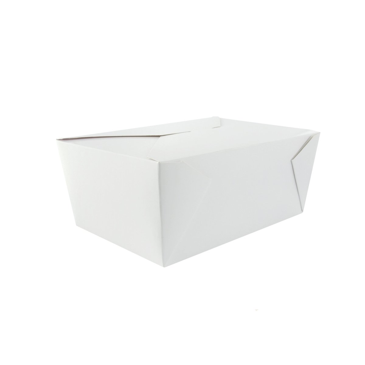 Packnwood White Meal Box 70oz Base:L:7.7in W:5.5in H:2.5in Top:L:8.5in W:6.3in H:2.5in - iFoodservice Online