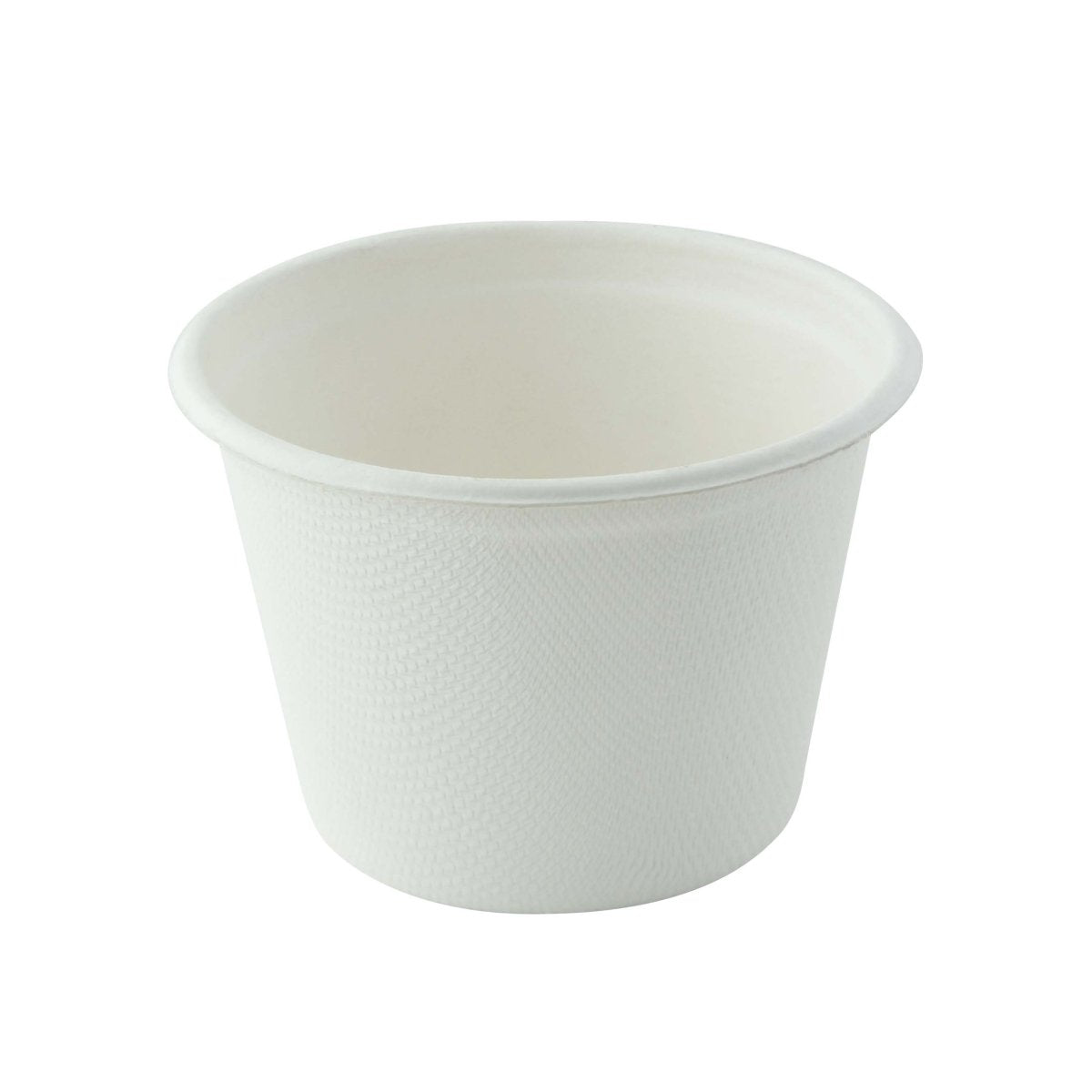 Packnwood White Mini Sugarcane Cup (No added PFAs) 4.7oz D:2.9in - iFoodservice Online