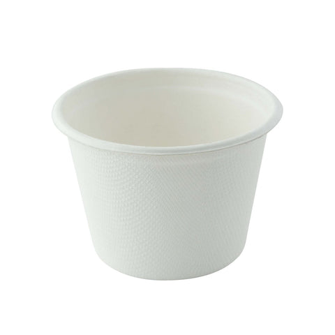 Packnwood White Mini Sugarcane Cup (No added PFAs) 4.7oz D:2.9in - iFoodservice Online