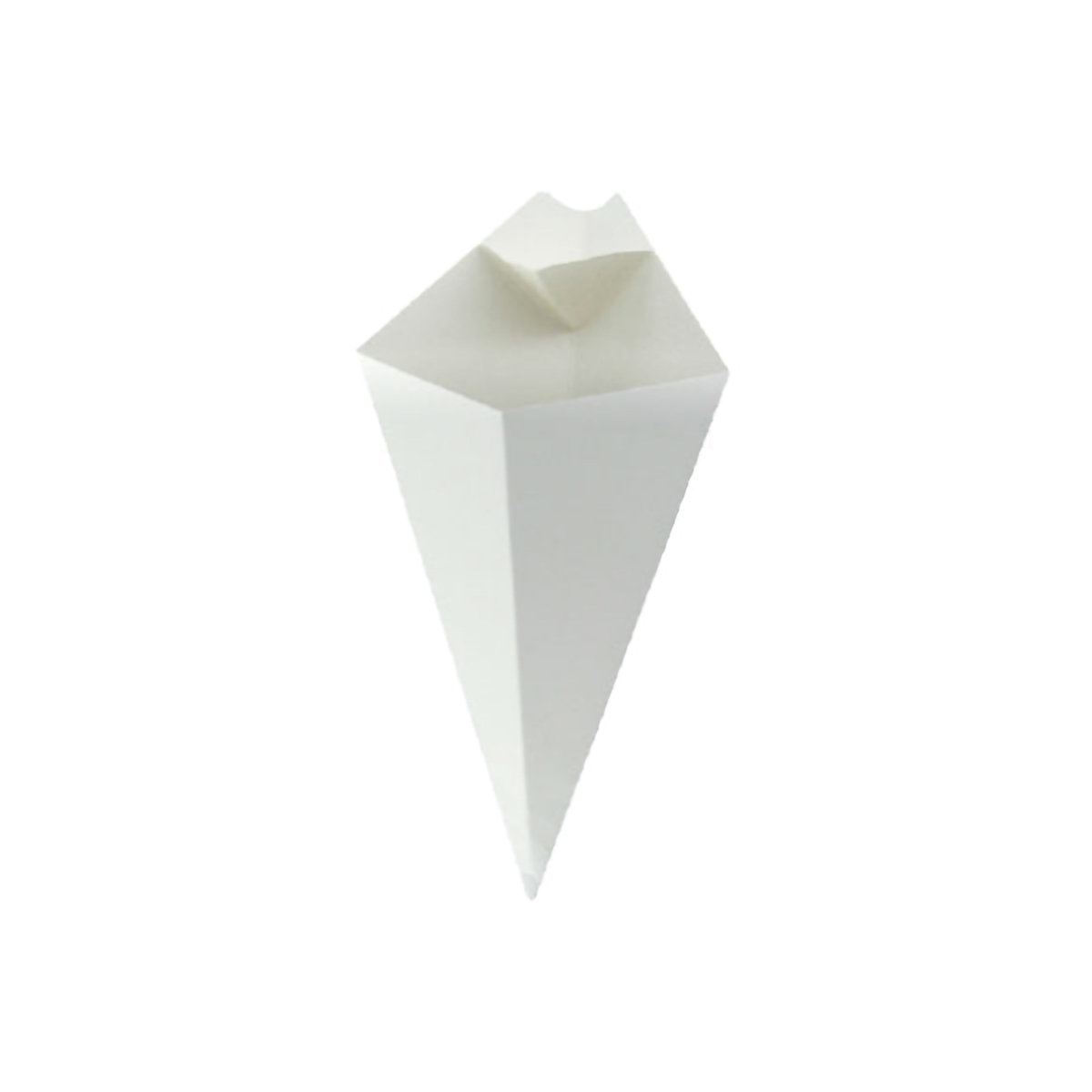 Packnwood White Paper Cones with Built in Dipping Sauce Compartment 5oz L:7.5in W:4.5in - iFoodservice Online