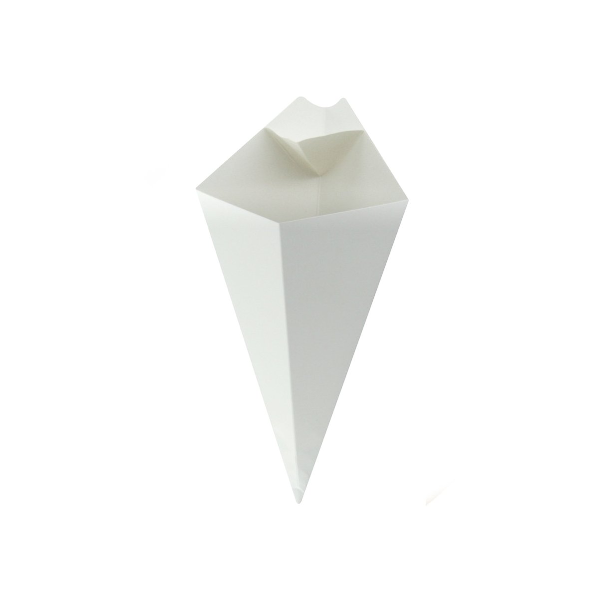 Packnwood White Paper Cones with Built in Dipping Sauce Compartment 8oz L:8.75in W:5.25in - iFoodservice Online