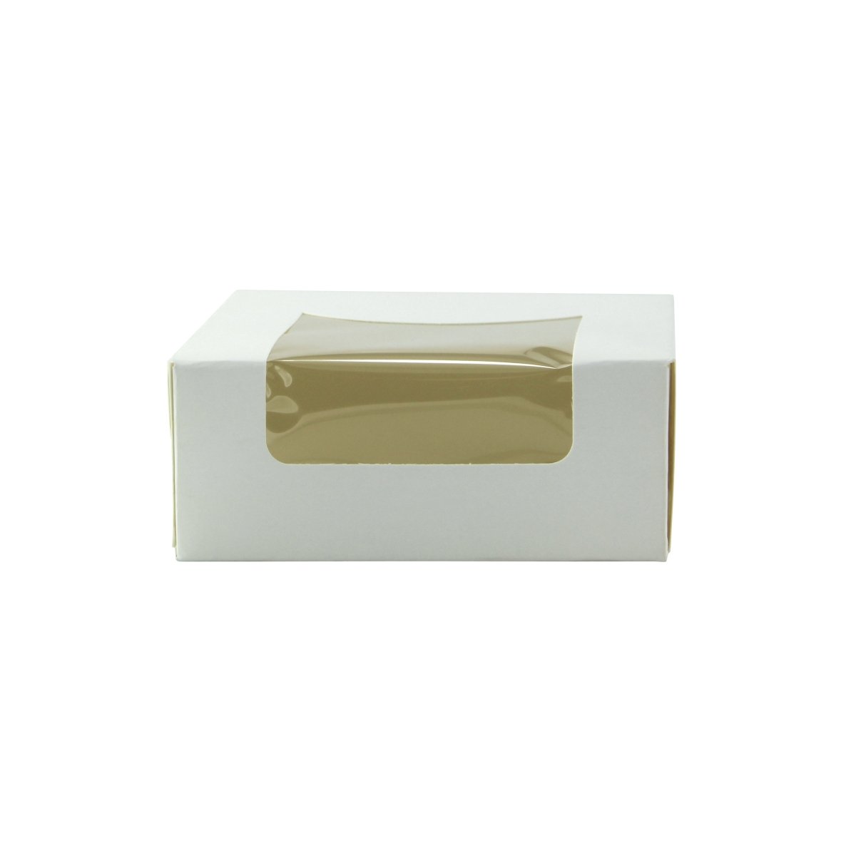 Packnwood White Pastry Box with PET Window 10oz L:3.9in W:3.9in H:1.6in - iFoodservice Online