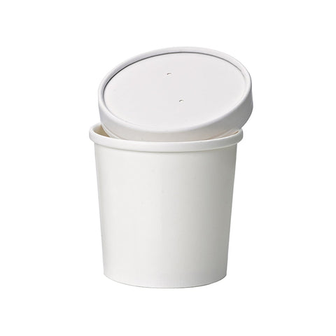 Packnwood White Soup Cup (Lid optional) 16oz D:3.8in H:3.85in - iFoodservice Online