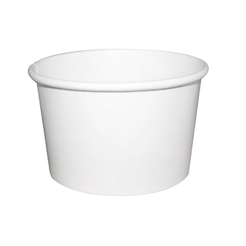 Packnwood White Soup Cup (Lid optional) 8oz D:3.3in H:2.1in - iFoodservice Online