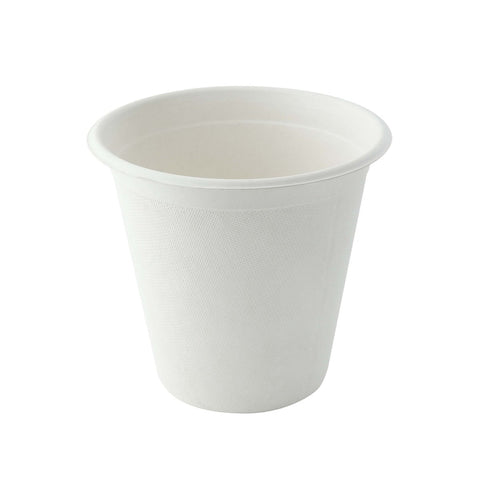 Packnwood White Sugarcane Cup 8oz D:3.15in - iFoodservice Online
