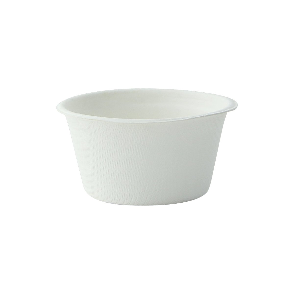 Packnwood White Sugarcane Souffle / Portion Cup (No added PFAs) 2oz D:2.1in - iFoodservice Online