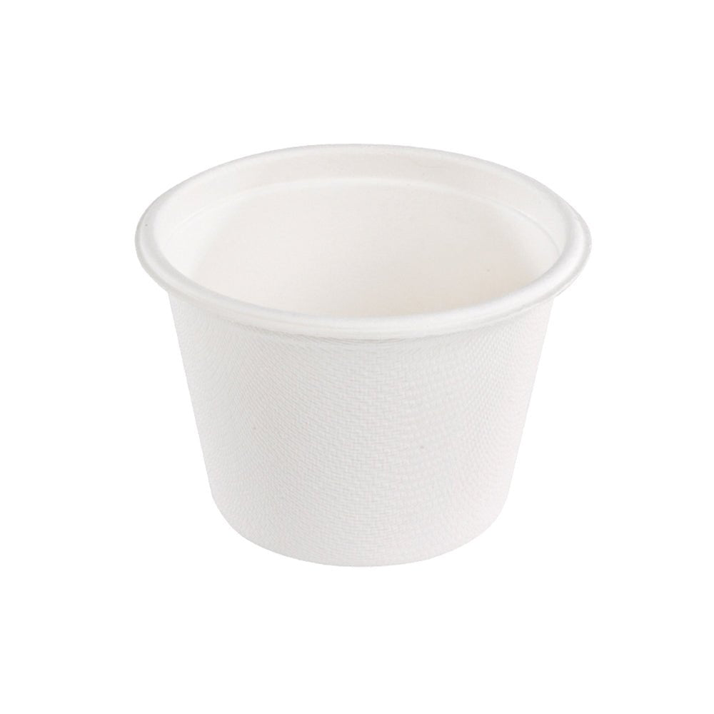 Packnwood White Sugarcane Takeout Bowl 16oz D:4.3in - iFoodservice Online