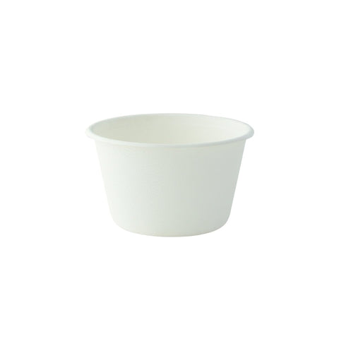 Packnwood White Sugarcane Takeout Bowl 8.5oz D:3.7in - iFoodservice Online