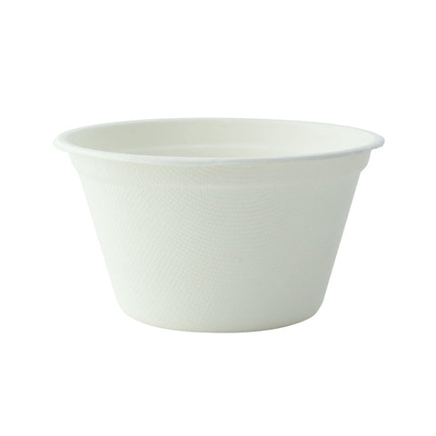 Packnwood White Sugarcane Takeout Bowl (No added PFAs) 12oz D:4.3in - iFoodservice Online